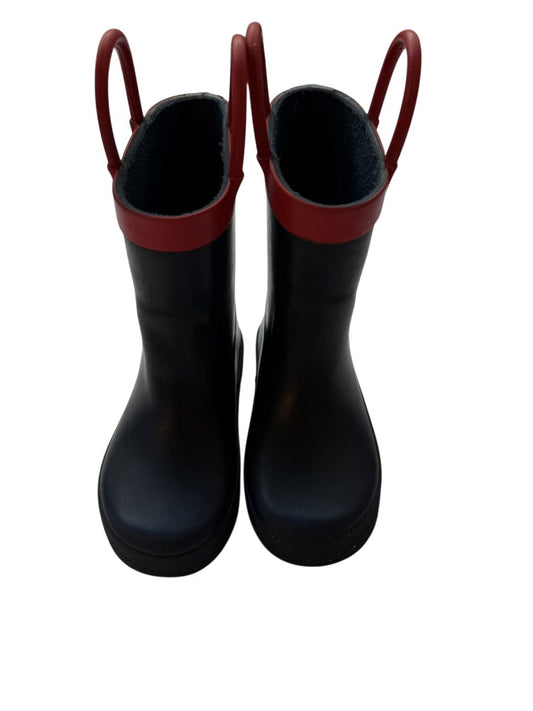 Children's Black Red Rain Boots Size C5