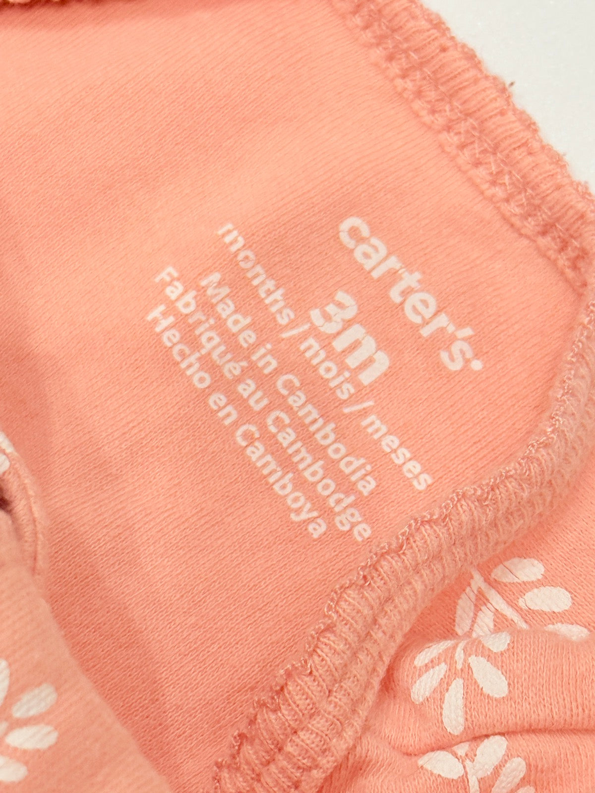 Carter's Pink Bee Footed Sleeper 3M