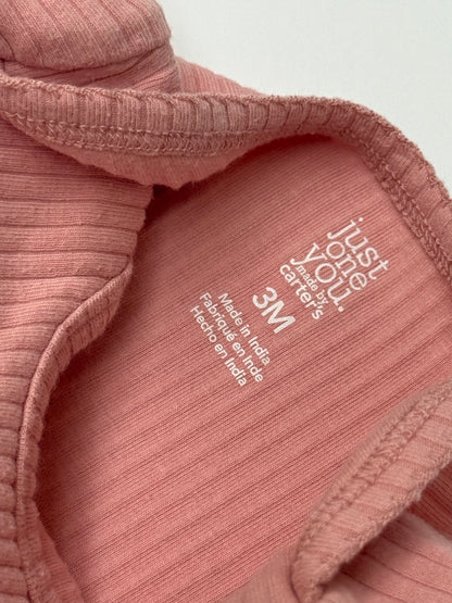 Carter's Just One You Pink Ribbed Bodysuit 3M