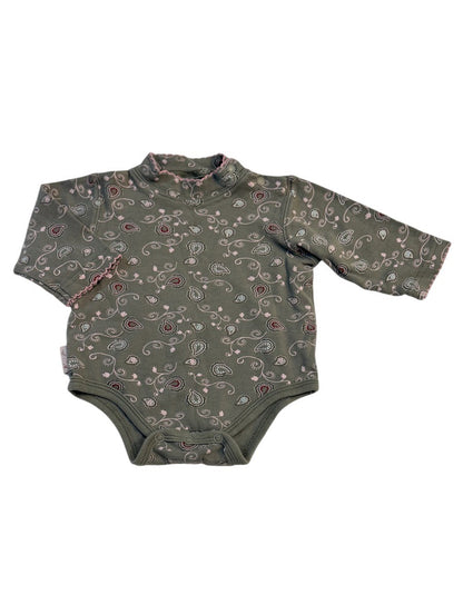 Kushies Paisley Long Sleeve Bodysuit 6M