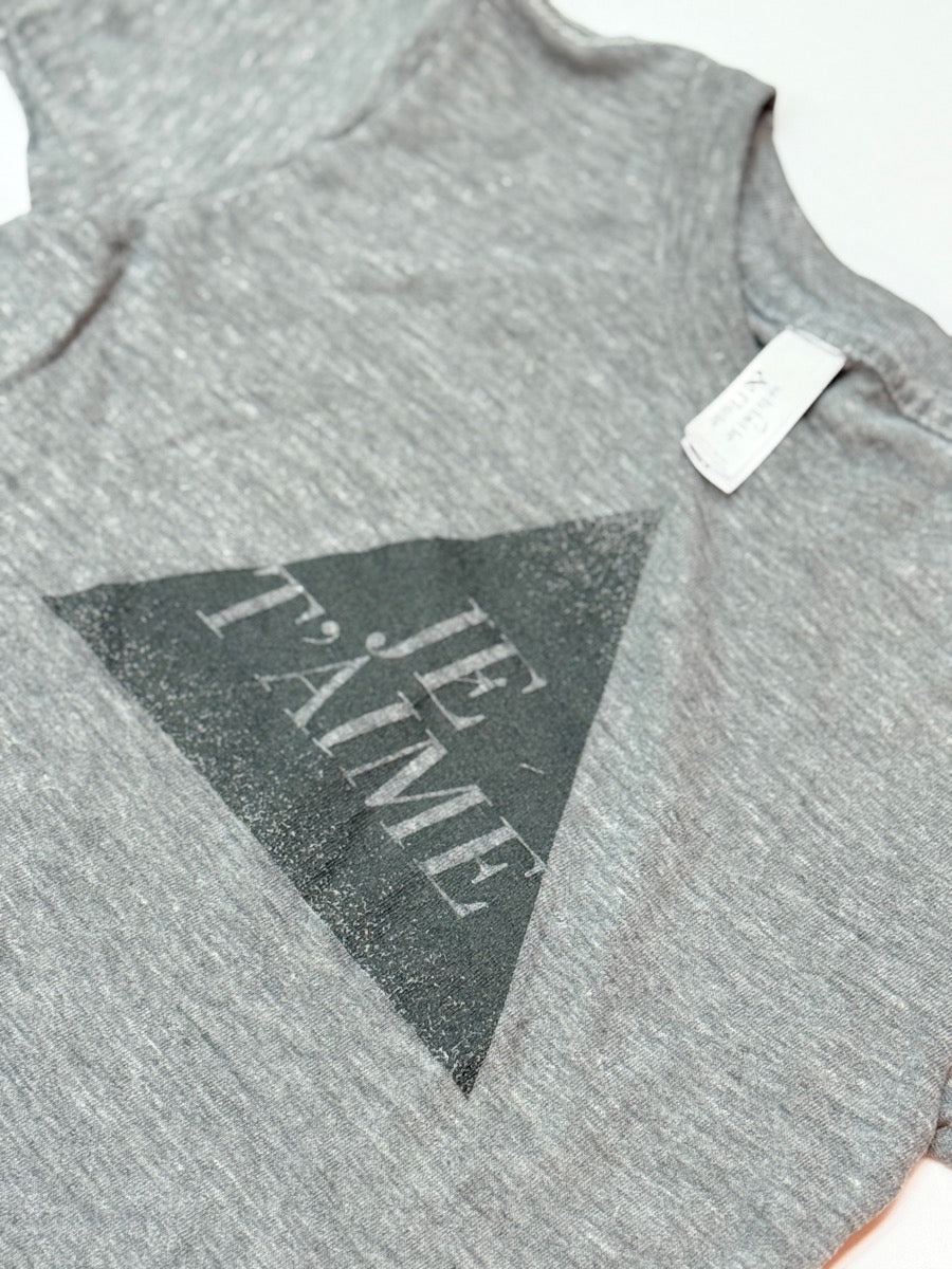 Whistle & Flute Je T'Aime Gray T-Shirt Size 4