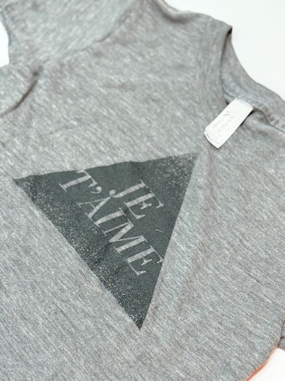 Whistle & Flute Je T'Aime Gray T-Shirt Size 4