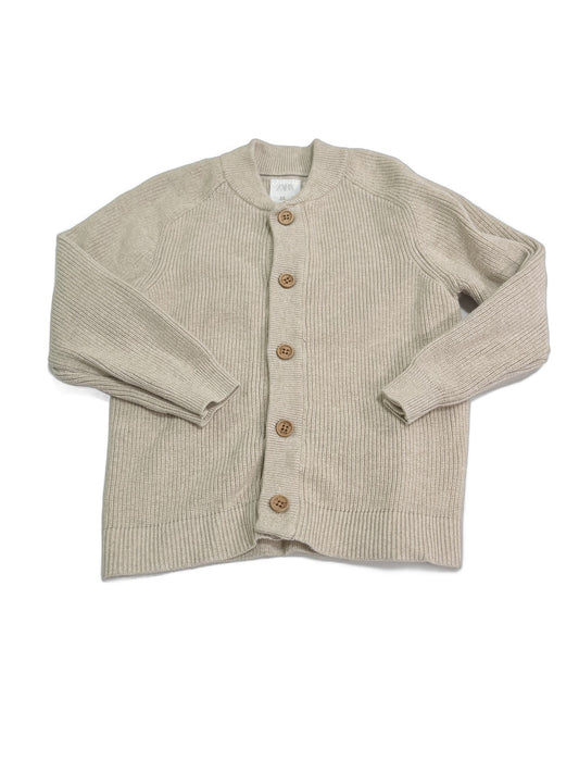 Zara Oatmeal Ribbed Knit Cardigan 4-5Y