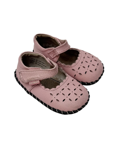 Pediped Pink Perforated Mary Jane Crib Shoes