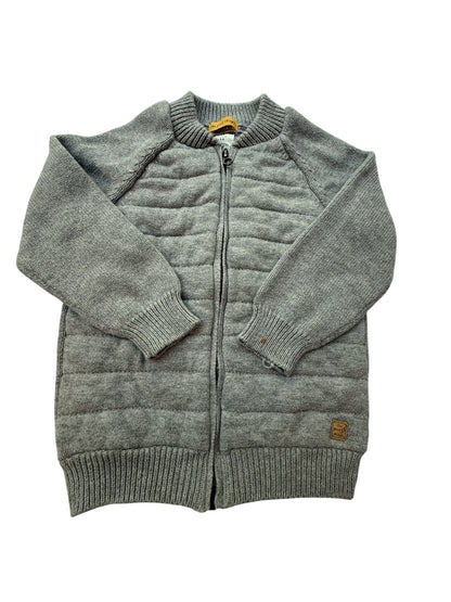 Zara Knitwear Gray Zip Cardigan 2-3Y