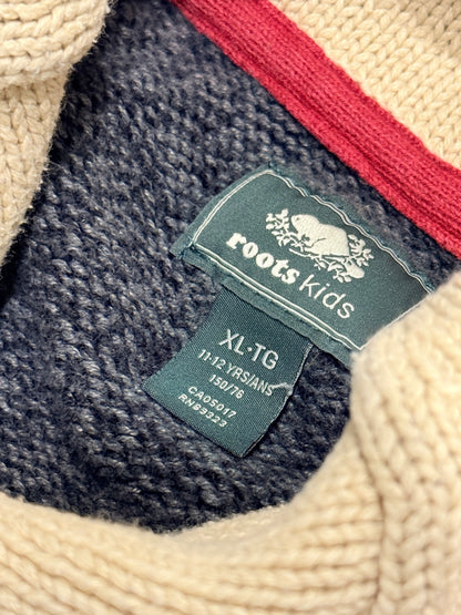 Roots Kids Gray Shawl Collar Sweater XL = 11-12Y