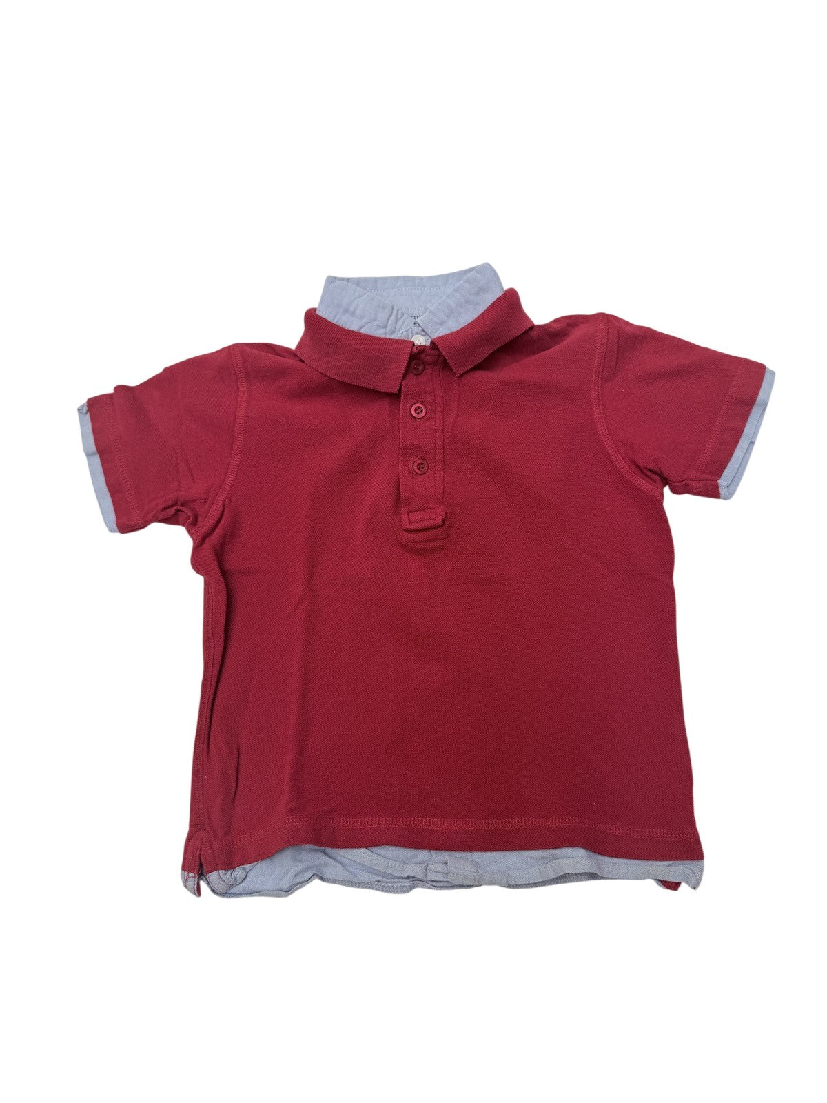 Buissonnière Red Layered Polo Shirt Size 6