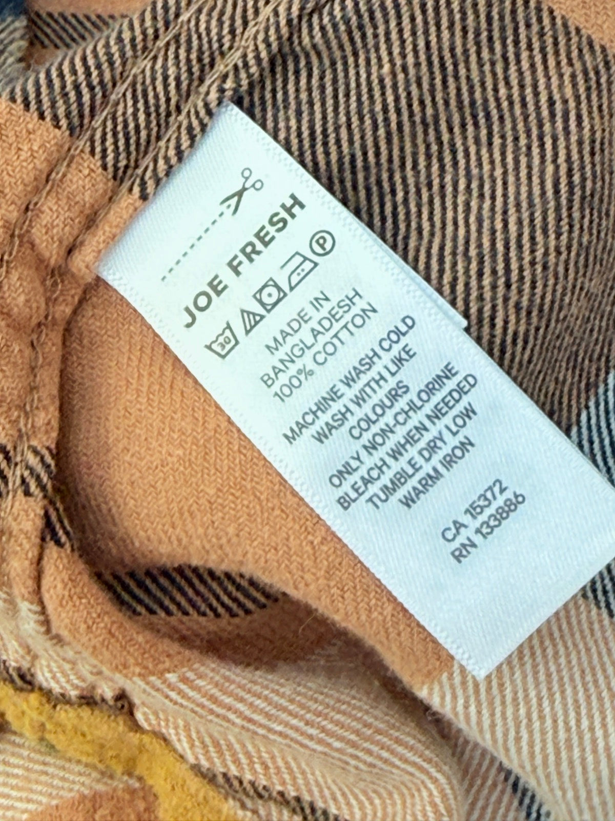 Joe Fresh Plaid Hooded Flannel Shirt Size 3
