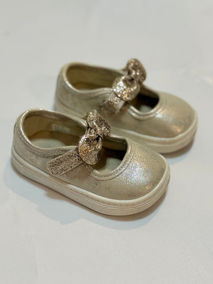 Carter's Gold Glitter Bow Mary Jane Toddler Size 5