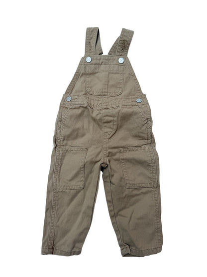 Old Navy Khaki Twill Overalls 6-12M