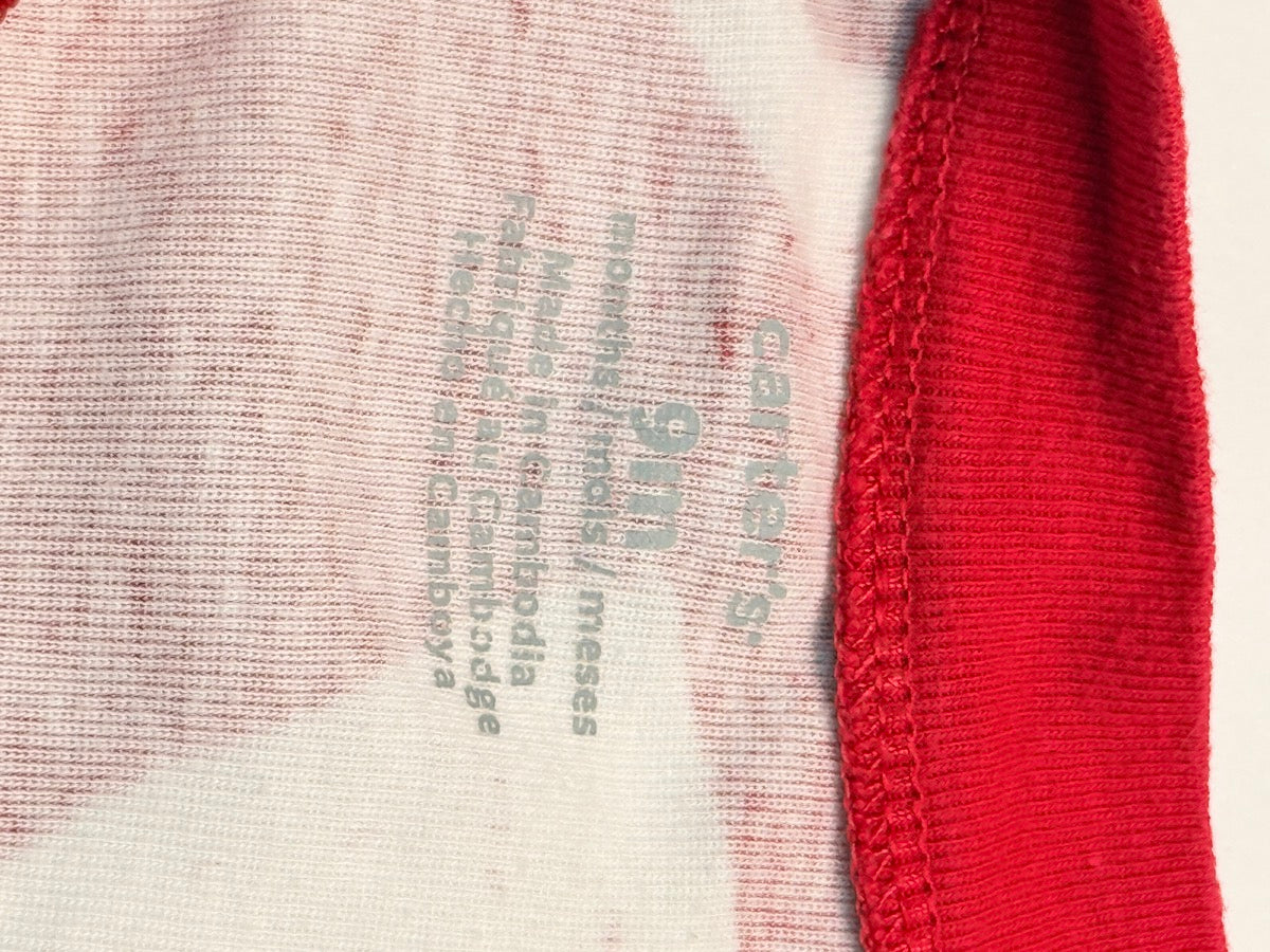 Carter's Red Heart Footed Sleeper 9M
