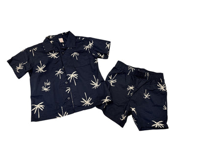 Joe Fresh Palm Print Shirt Shorts Set 18-24M