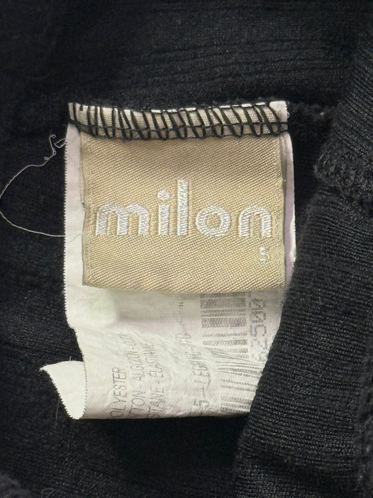 Knit Pants Milon Black Cable Knit Size S