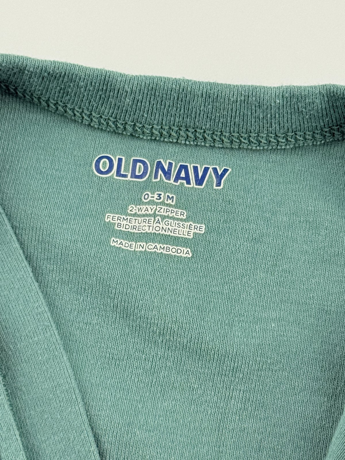 Old Navy Teal Zip Sleeper 0-3M