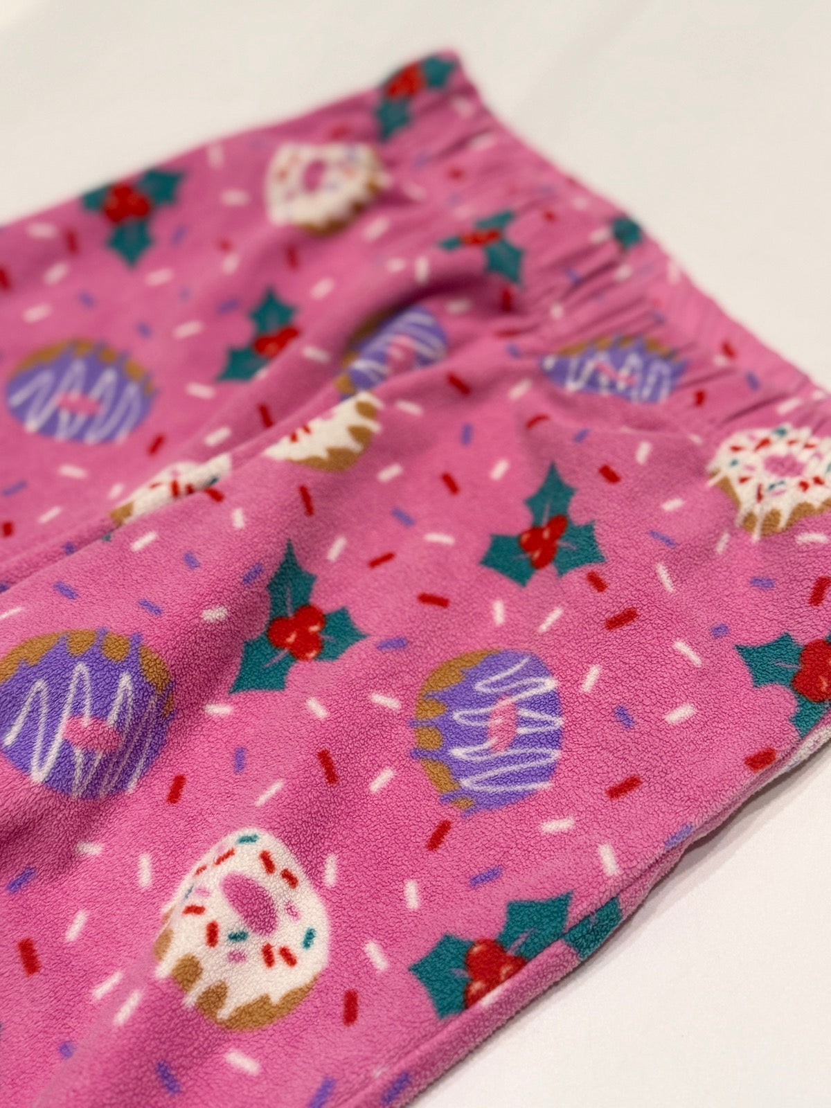 Joe Fresh Kids Christmas Donut Fleece Pants 6Y