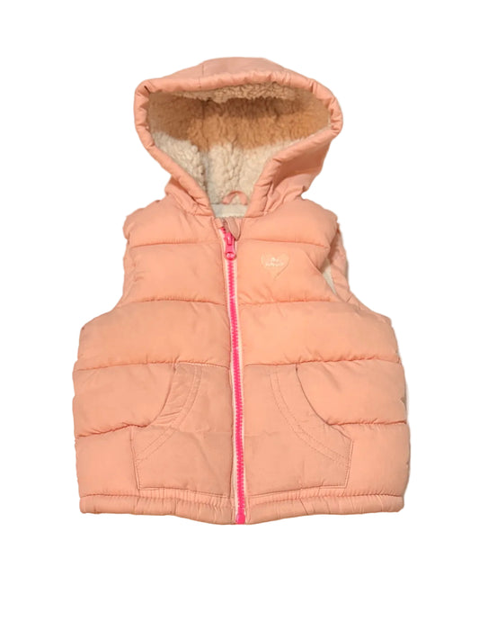 Zara Baby Girls Pink Puffer Vest 12-18m