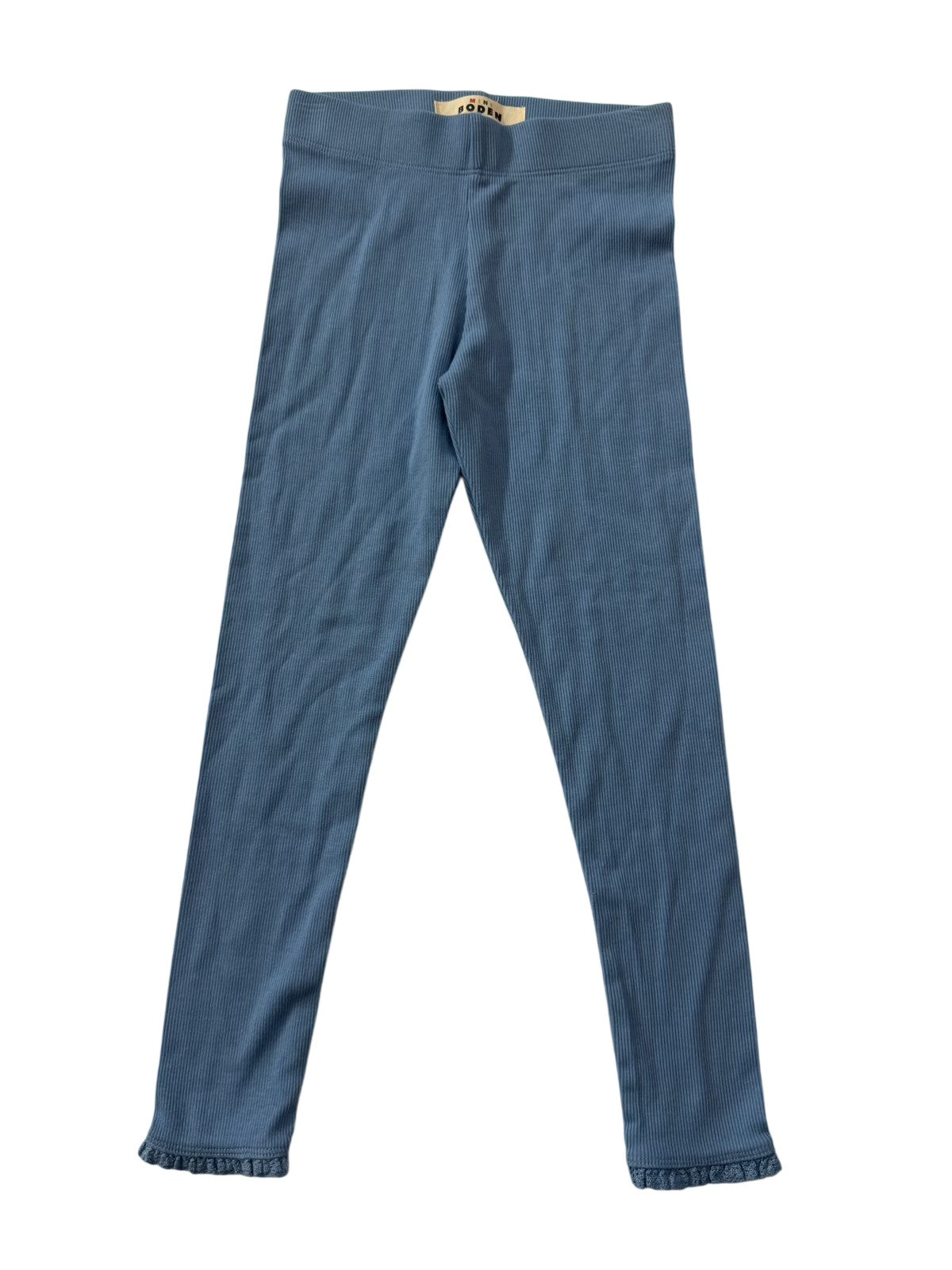 Mini Boden Blue Ribbed Leggings Size 6-7Y