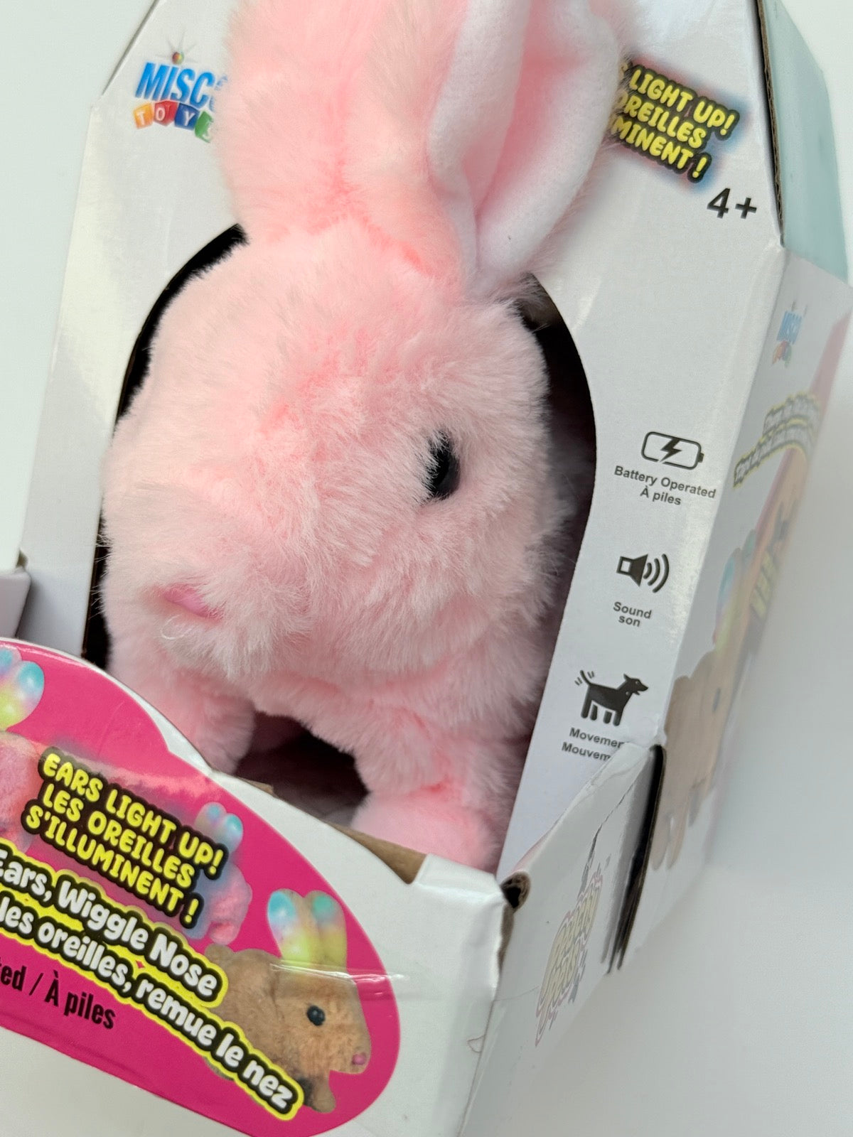 Misco Toys Peachy Pets Pink Bunny Battery Operated
