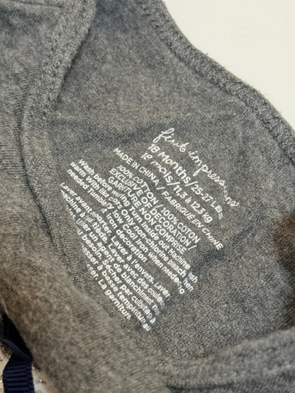First Impressions Gray Dress Graphic Top 18m