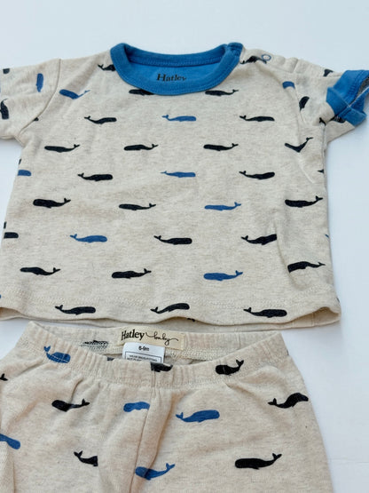 Hatley Baby Whale Print Pajama Set 6-9M