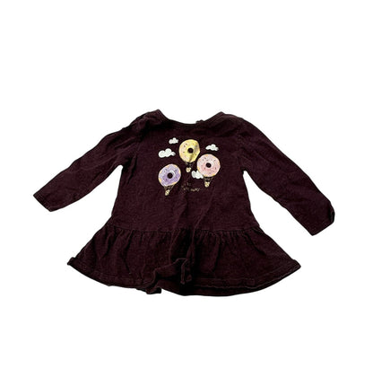 George Donut Balloon Print Dress 6-12M