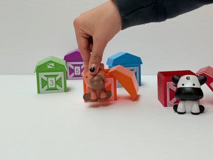 Farm Animal Counting Barns Toy Set 1-5