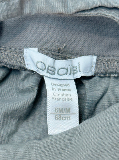 Obaïbi Grey Dino Shortalls 6M