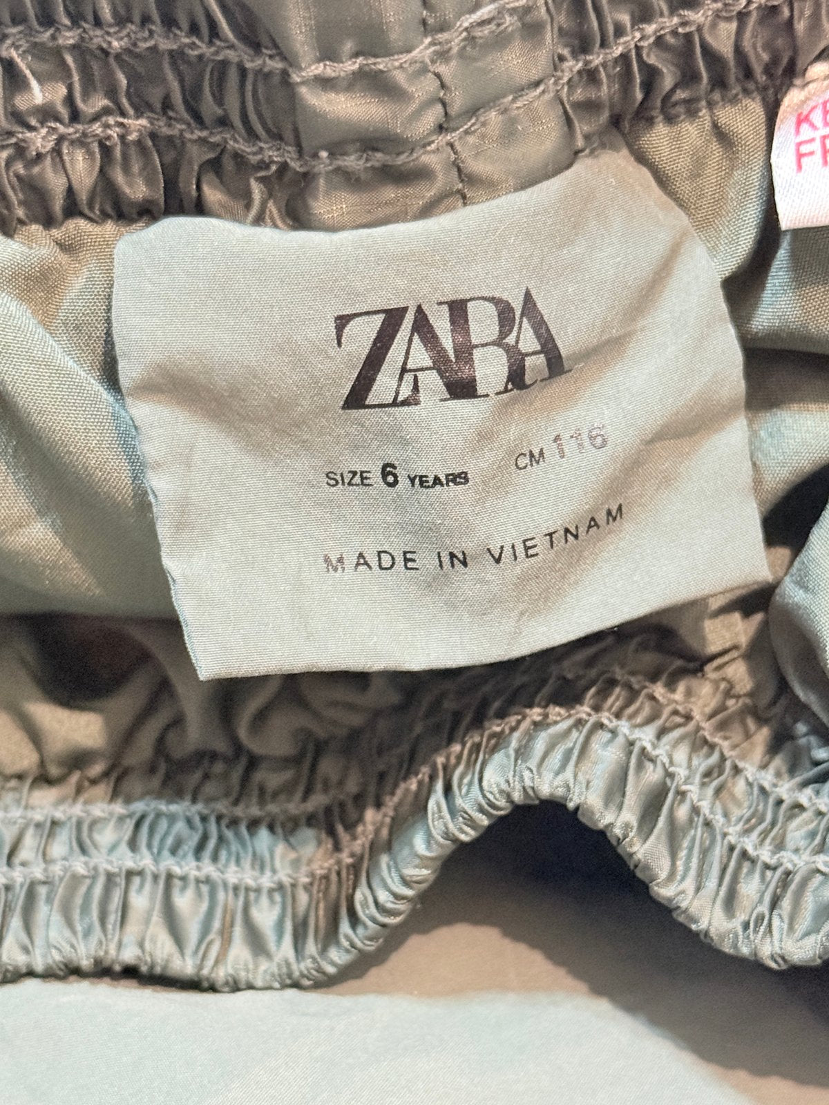 Zara Green Puffer Pants Size 6Y