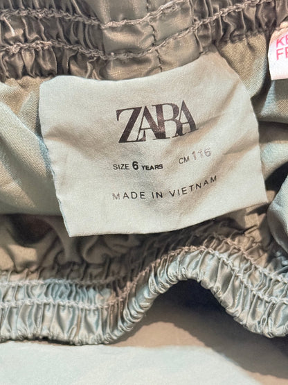 Zara Green Puffer Pants Size 6Y