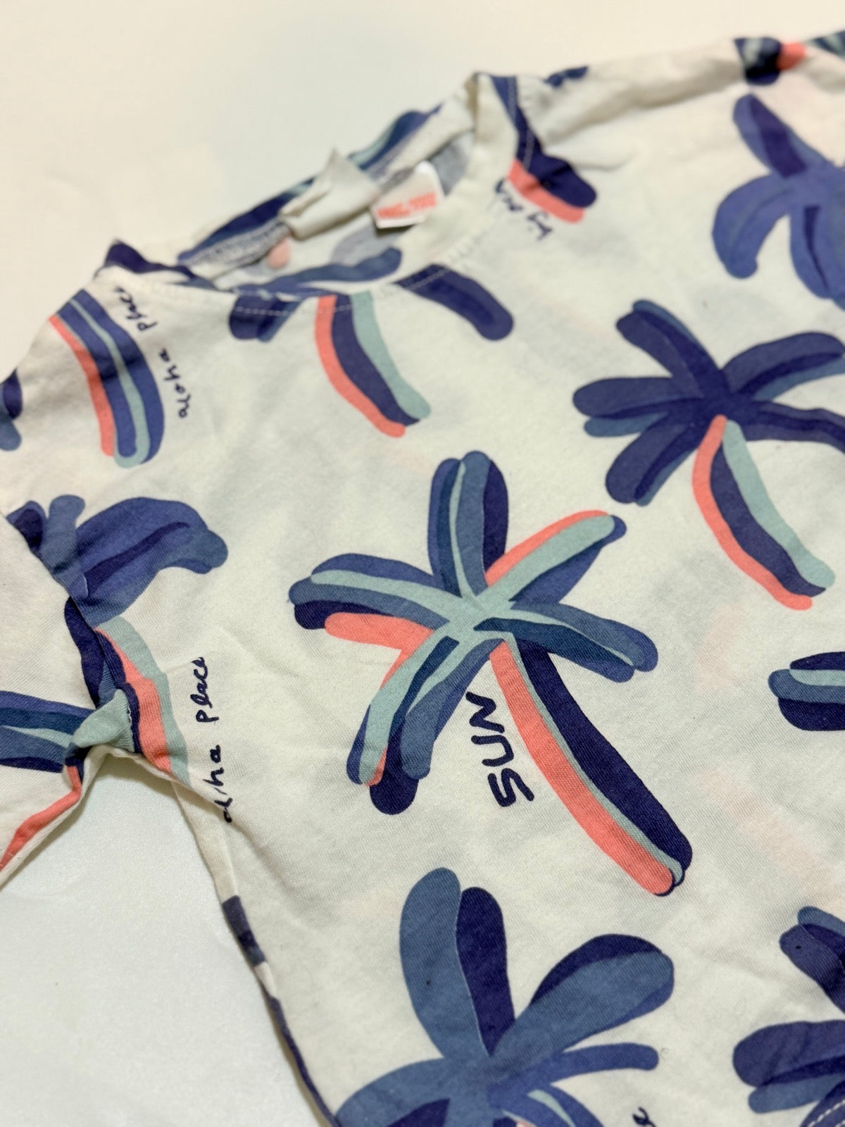 Keep Away From Fire Palm Tree Tee 9-12m