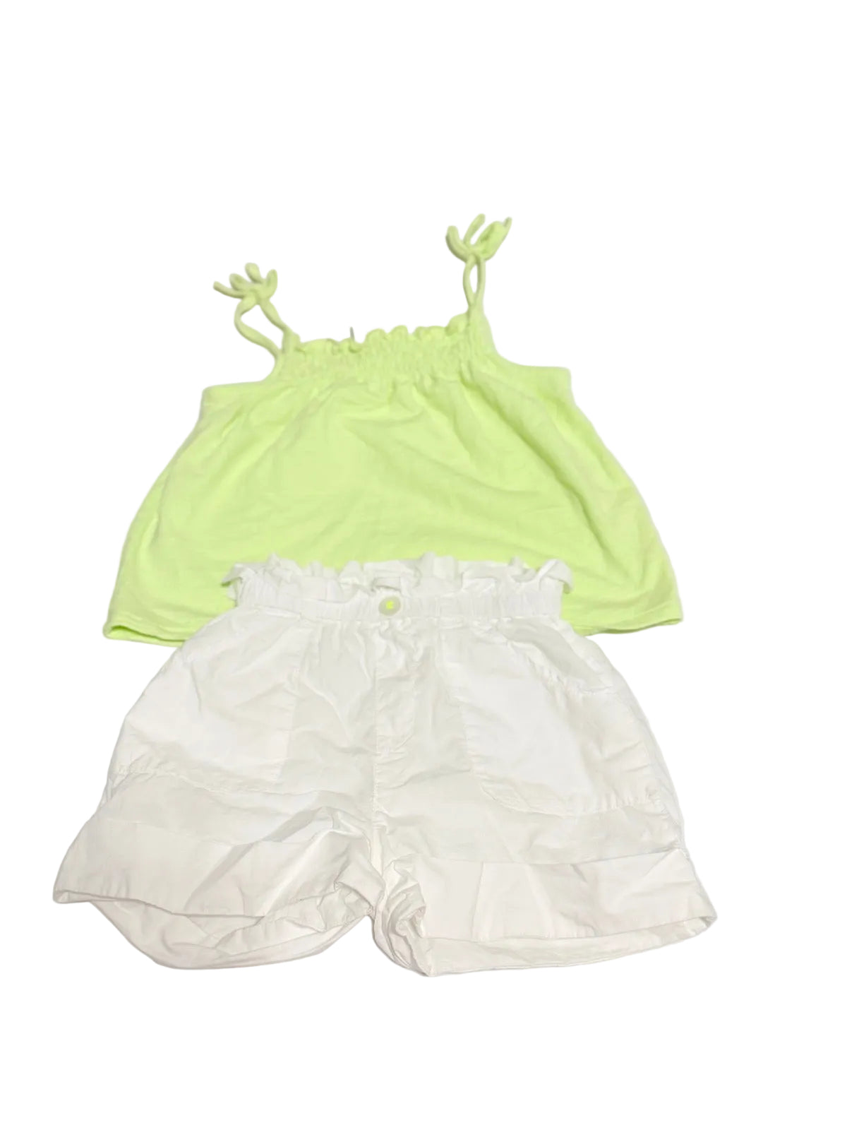 Zara Lime Green Tank Top  with Two Matching Shorts 2-3Y
