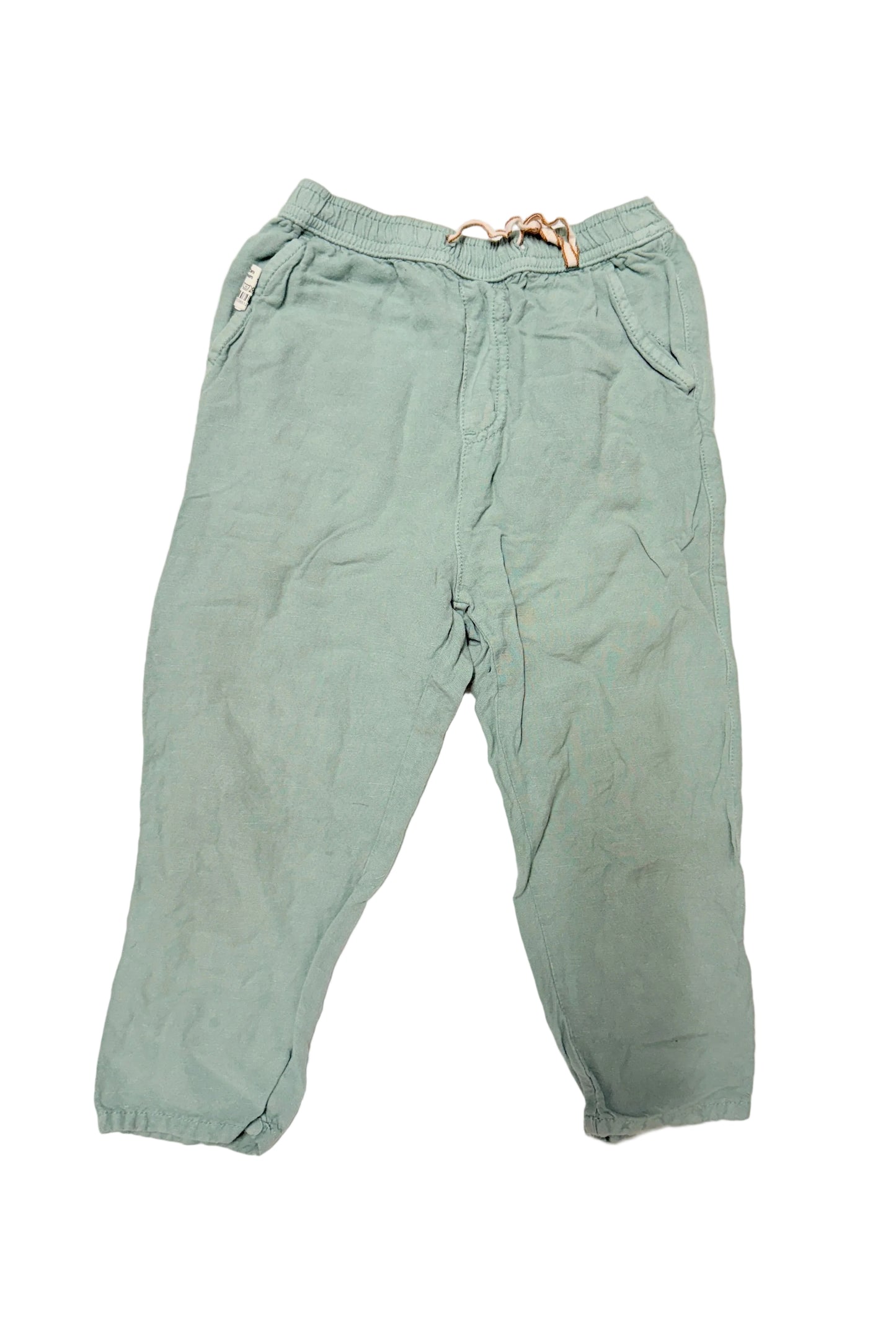 Zara Kids Lightweight Pants | Sage Green | Size 4–5Y