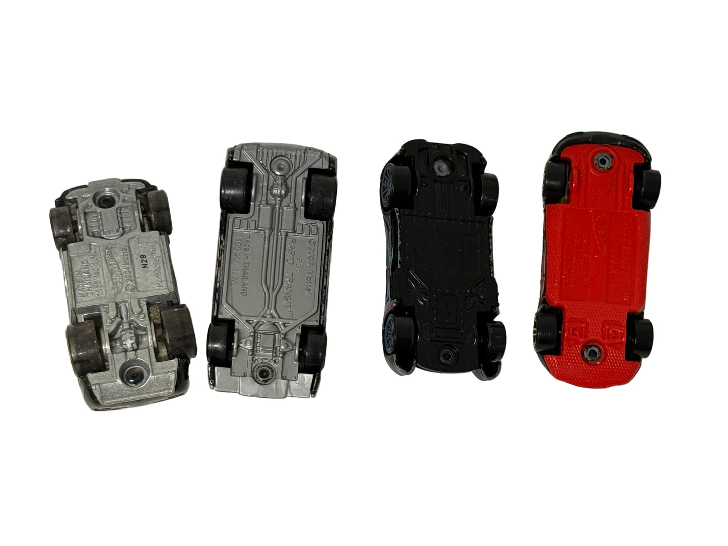 Hot Wheels 4pc Black Car Bundle