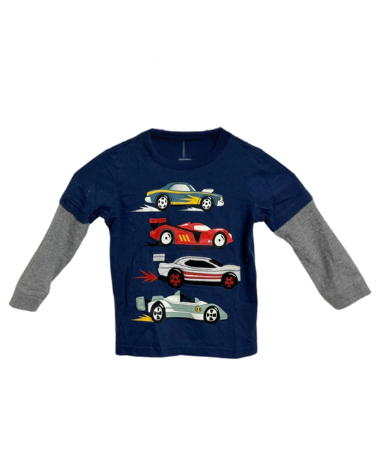 Carters Car Shirt One Car is 2d Quilted on 3t
