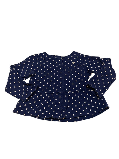 Carter's Navy Polka Dot Peplum Top 4T