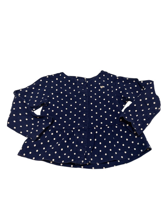 Carter's Navy Polka Dot Peplum Top 4T