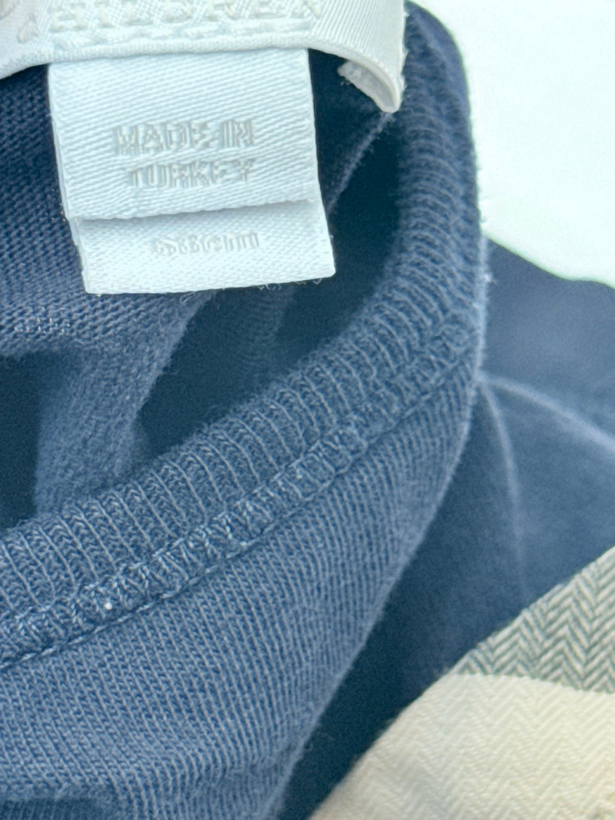 Burberry Children Navy Check Pocket T-Shirt 6M