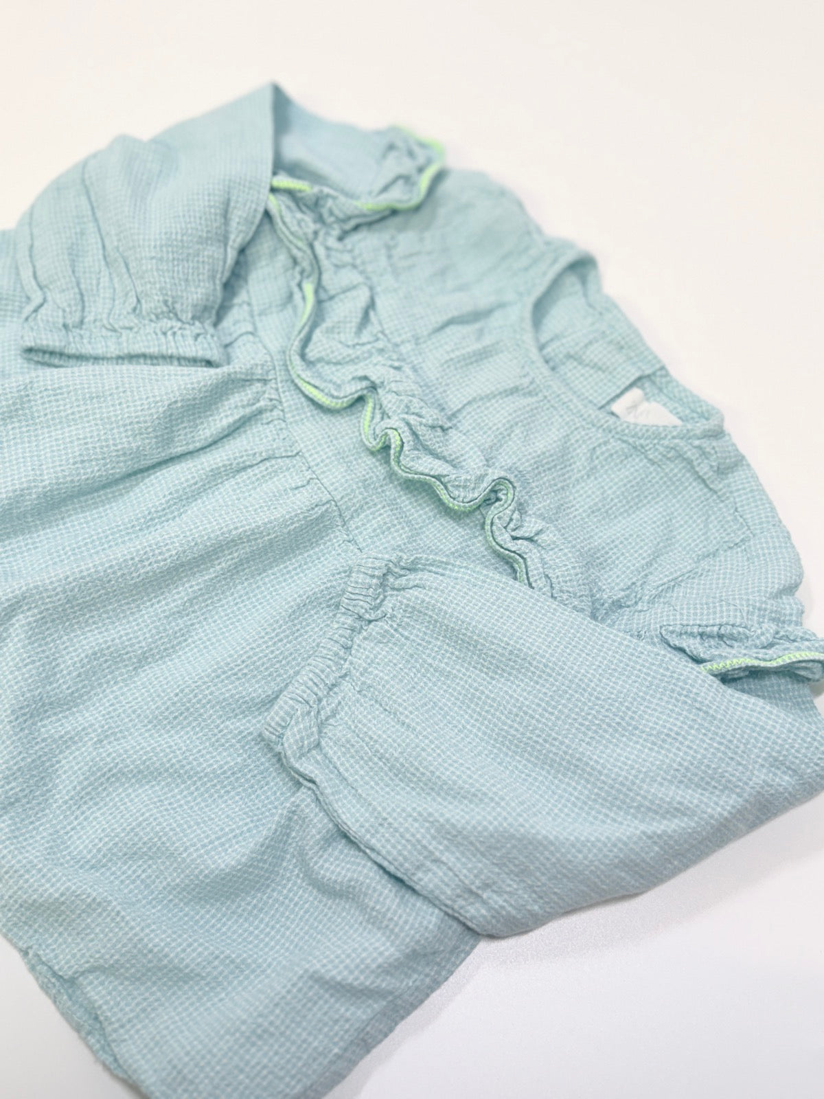 Zara Light Blue Ruffle Blouse 2-3Y