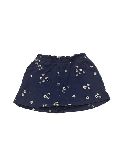 Pekkle Floral Navy Skort Skirt 12M