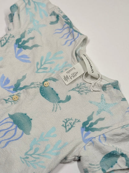H&M Adorables Ocean Print Romper 12-18m