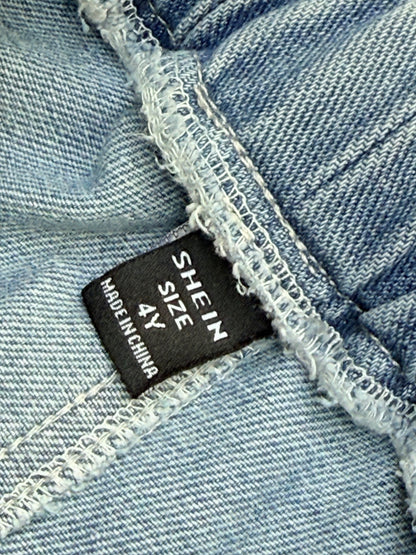 SHEIN Light Wash Wide Leg Jeans 4Y