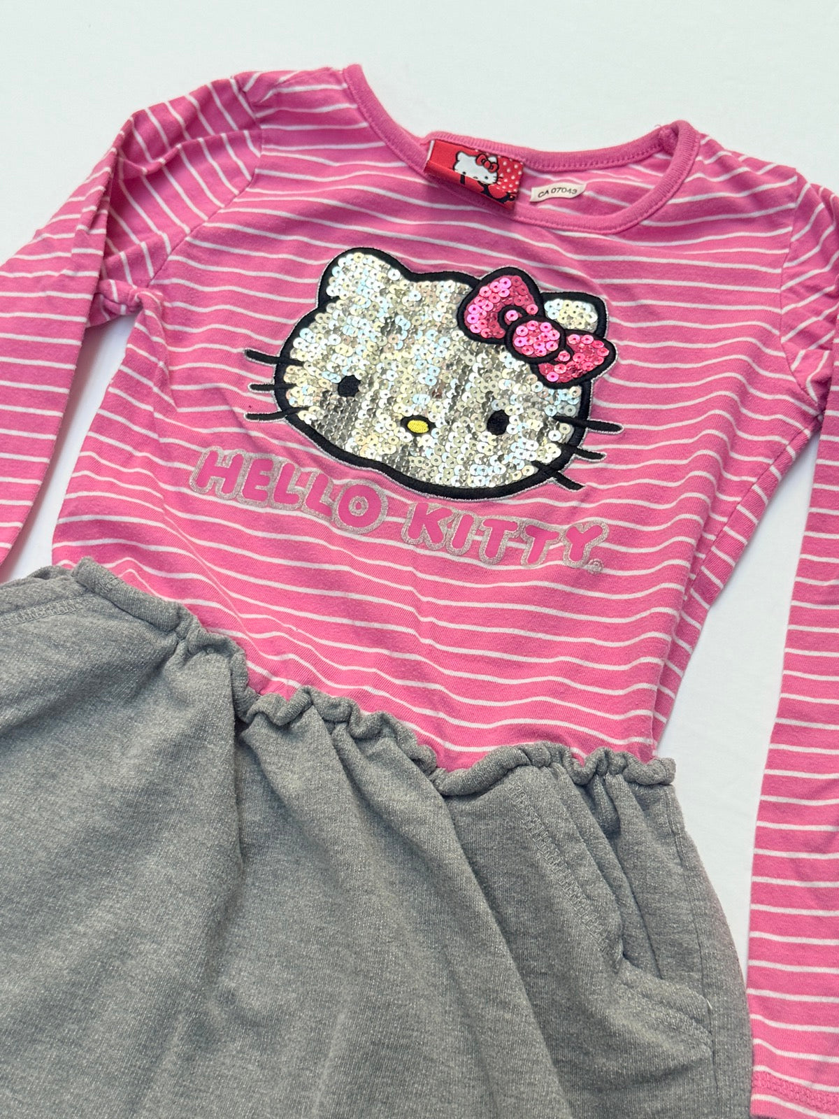 Hello Kitty Striped Sequin Dress Size 7