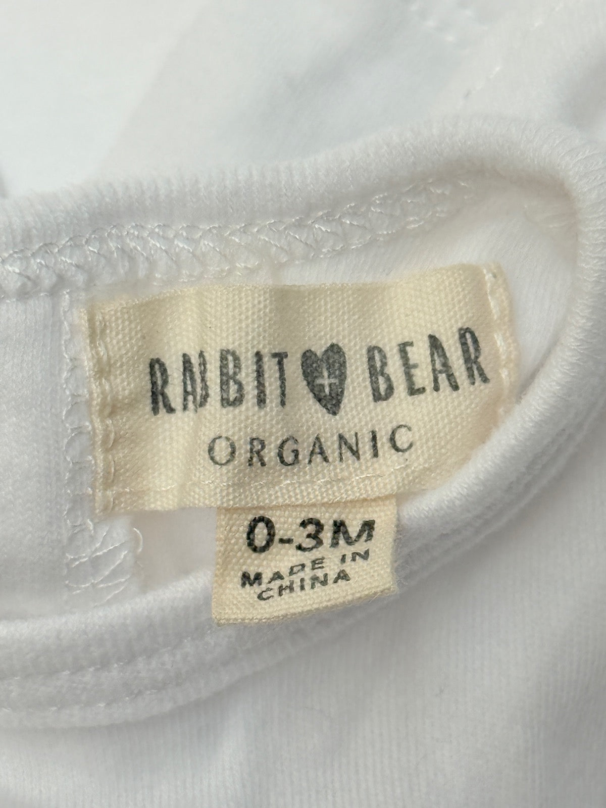 Rabbit + Bear Organic Floral Heart Bodysuit 0-3M