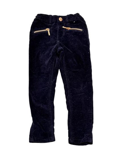 Denim Co Navy Corduroy Skinny Pants 3-4Y