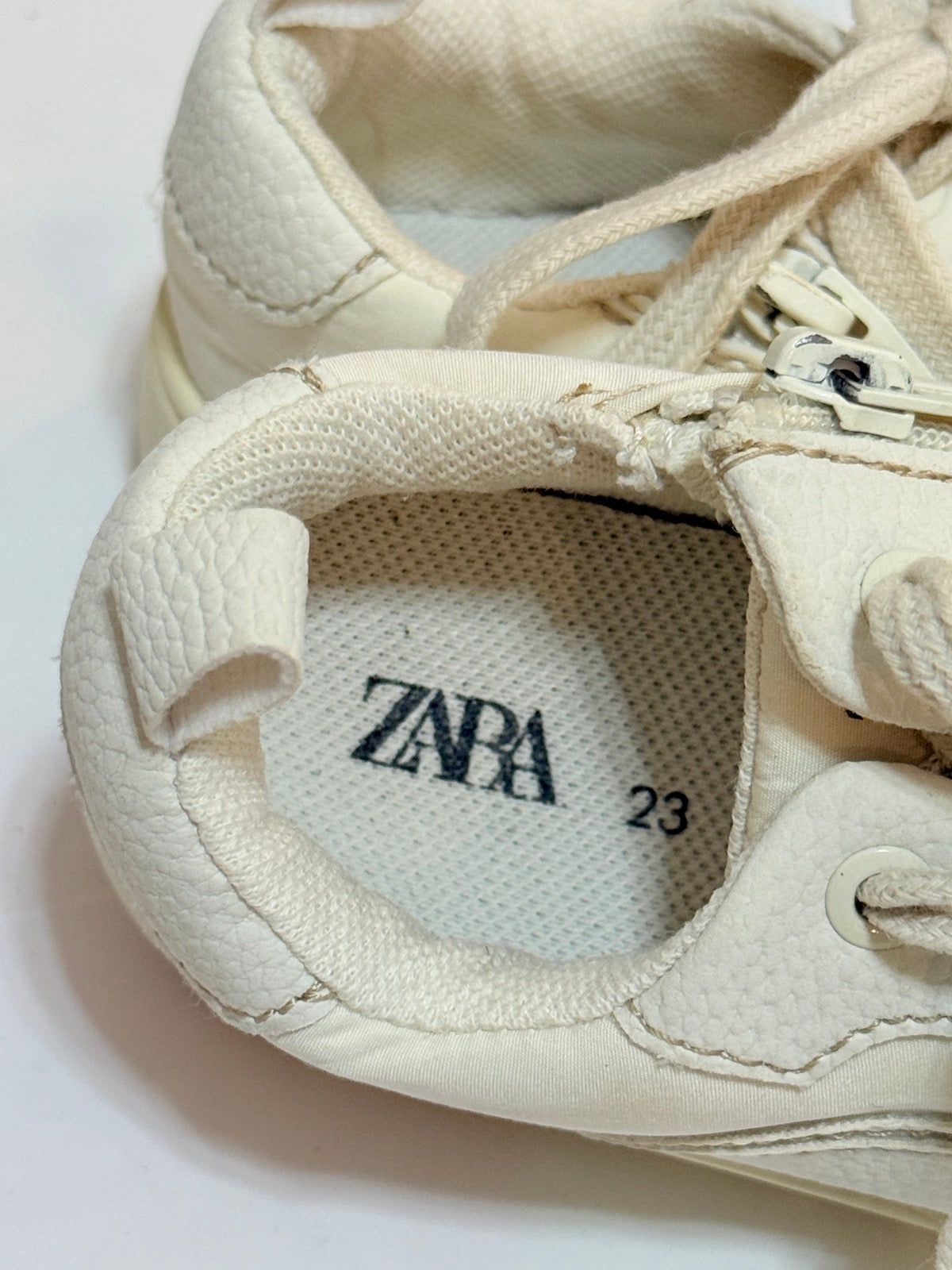 Zara White Sneakers Size 23