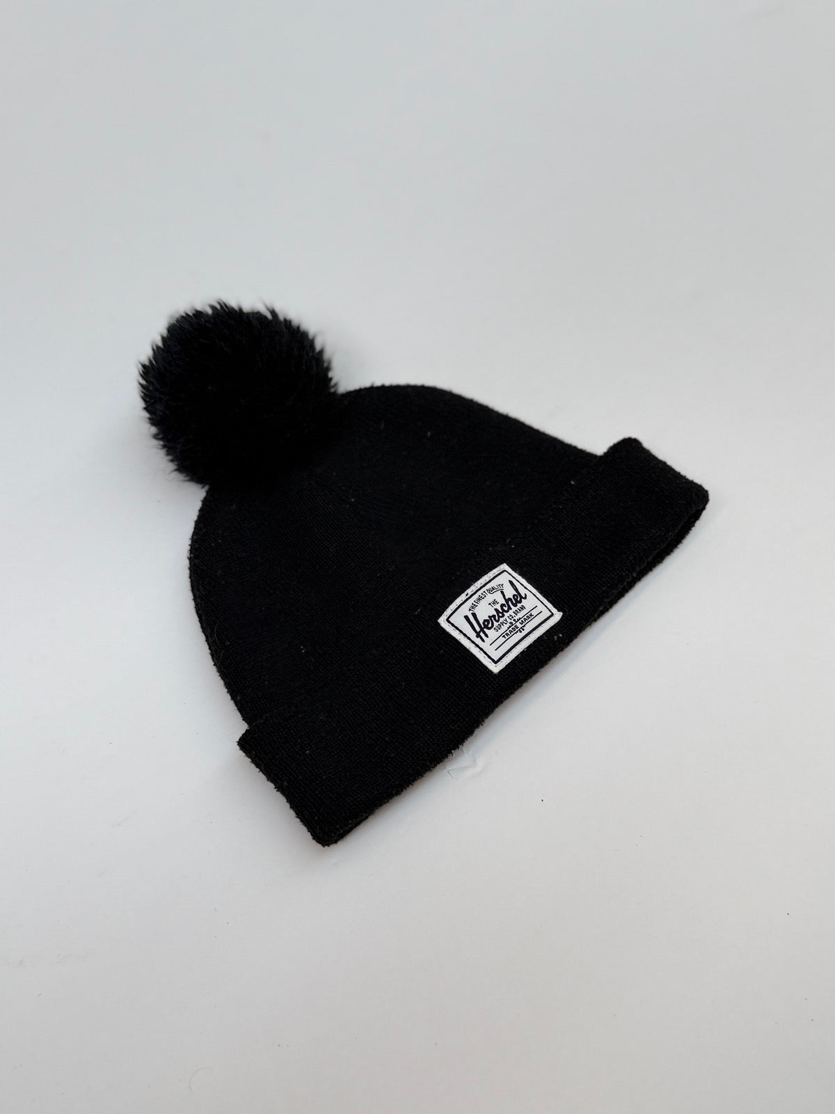 Herschel Supply Co. Black Pom Beanie 0-6M