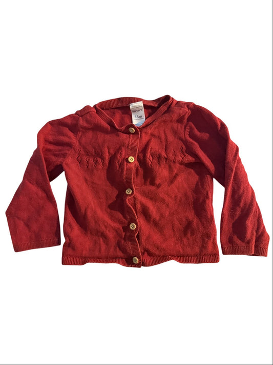 Carter's Red Cardigan Sweater 18M
