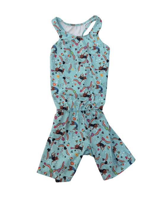 Girl Power Sport Rainbow Romper Size 5 6