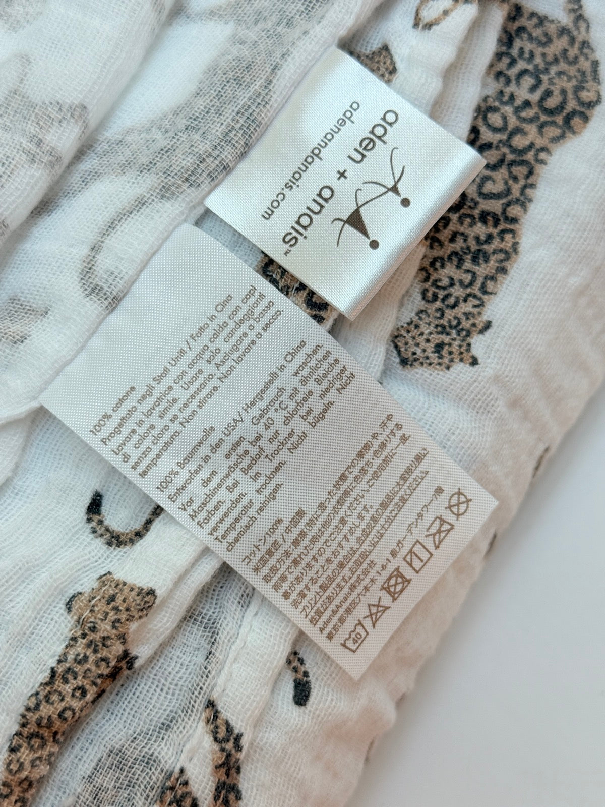 Aden + Anais Leopard Print Muslin Swaddle Blanket