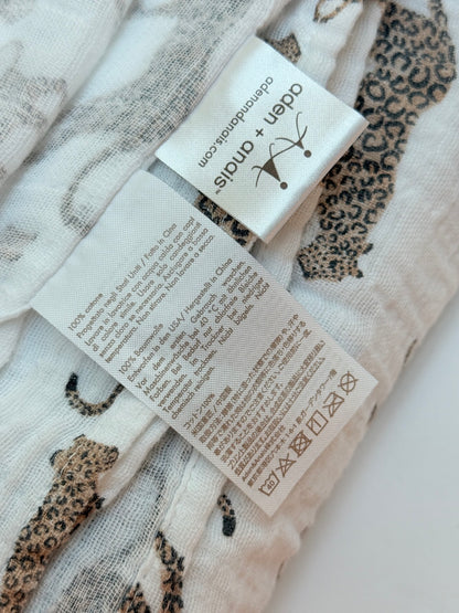 Aden + Anais Leopard Print Muslin Swaddle Blanket